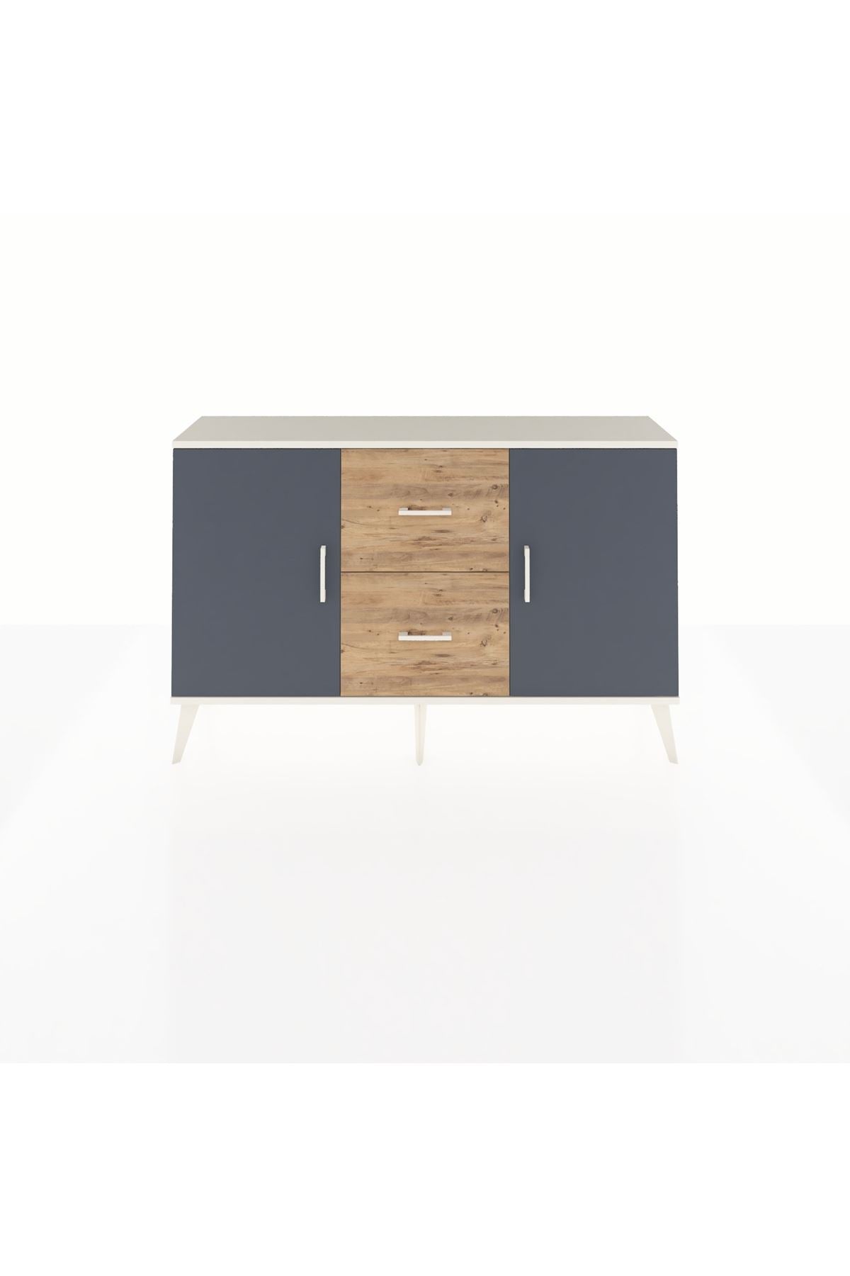 Arges Konsol 2 Raflı 2 Çekmeceli 2 Kapaklı 132x30x83 - S144M039V09A