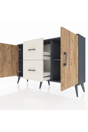 Arges Konsol 2 Raflı 2 Çekmeceli 2 Kapaklı 132x30x83 - S144M039V10A