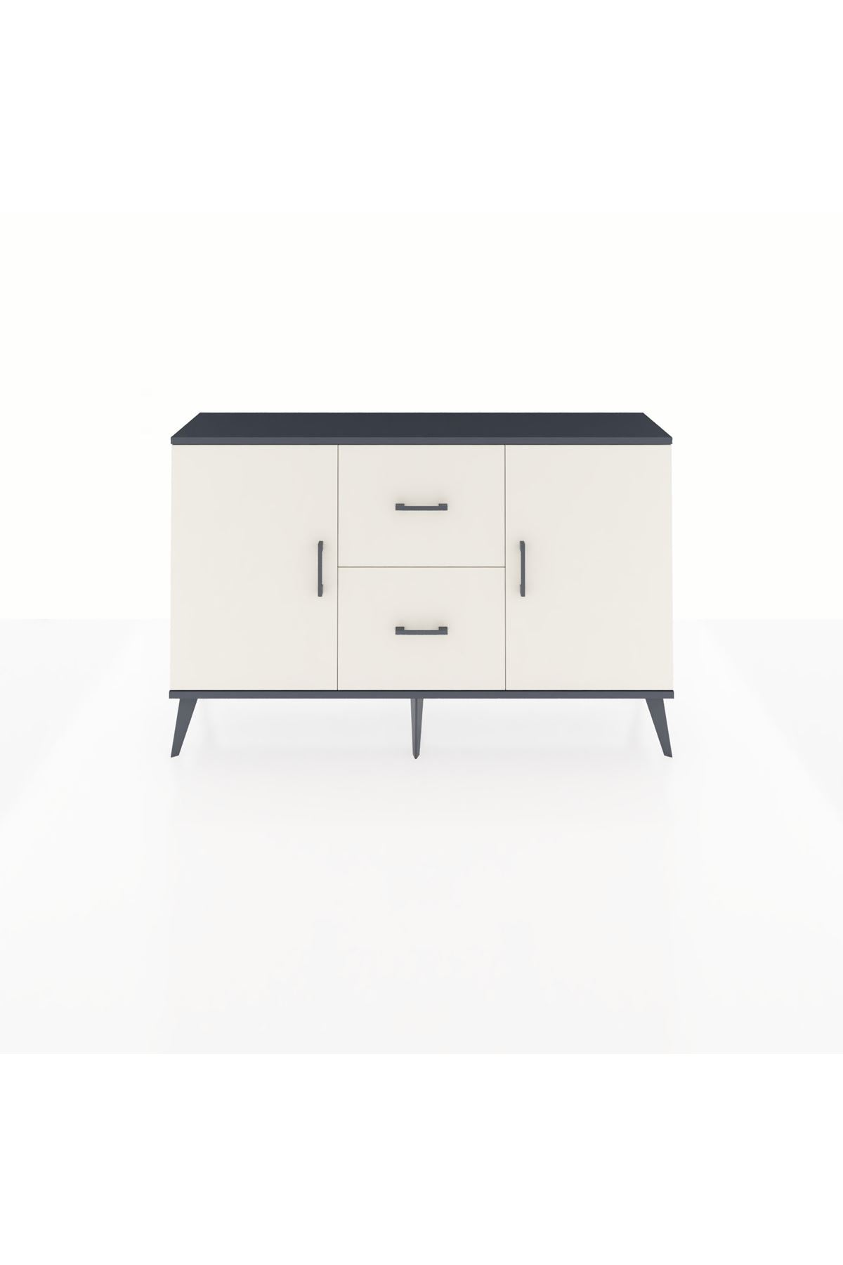 Arges Konsol 2 Raflı 2 Çekmeceli 2 Kapaklı 132x30x83 - S144M039V13A