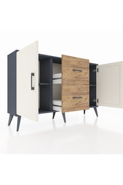 Arges Konsol 2 Raflı 2 Çekmeceli 2 Kapaklı 132x30x83 - S144M039V15A