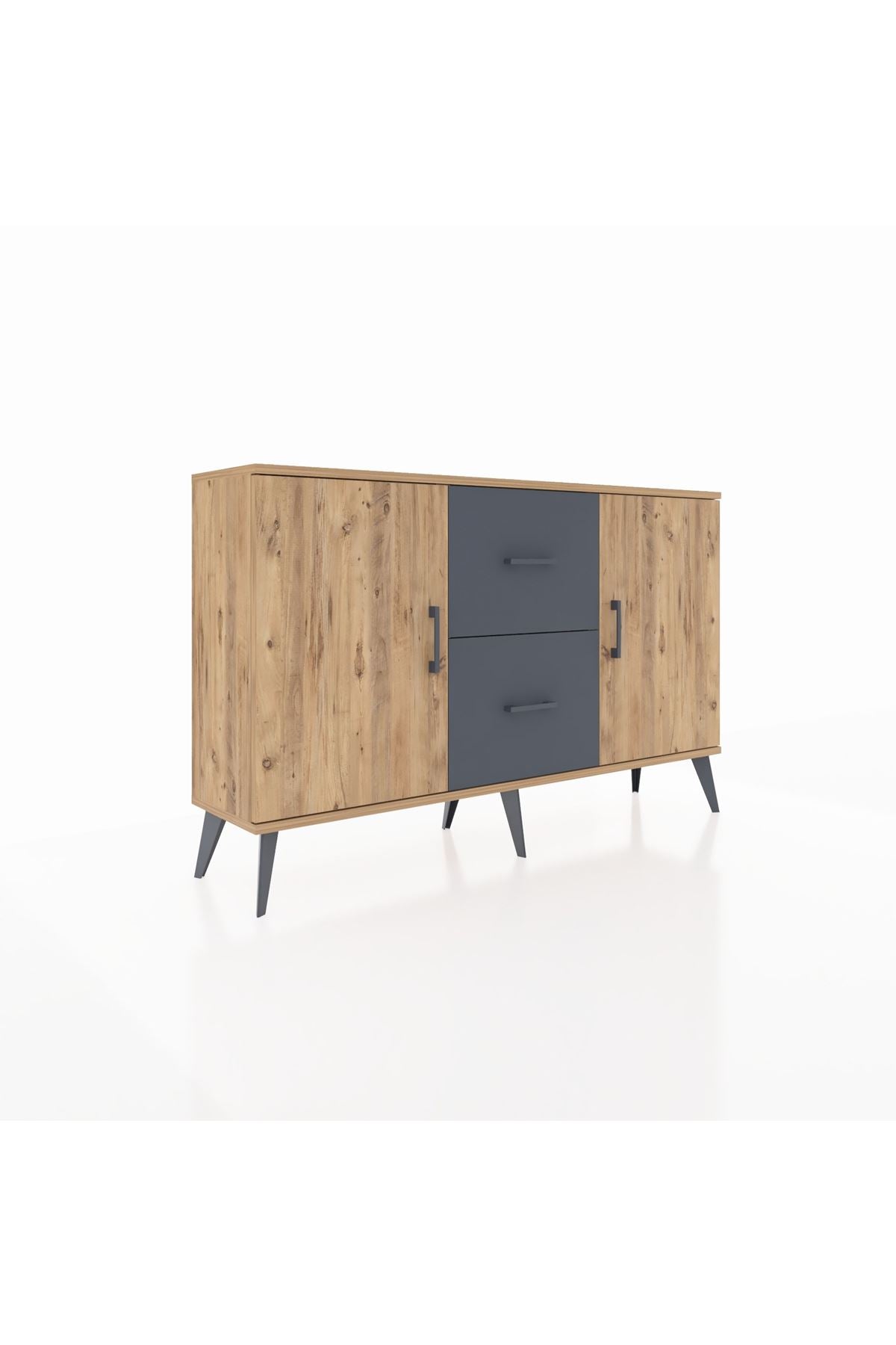 Arges Konsol 2 Raflı 2 Çekmeceli 2 Kapaklı 132x30x83 - S144M039V20A