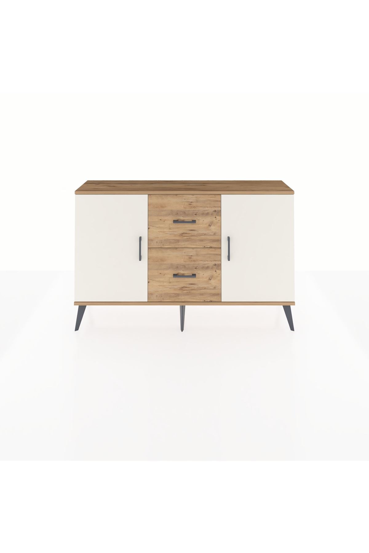 Arges Konsol 2 Raflı 2 Çekmeceli 2 Kapaklı 132x30x83 - S144M039V24A