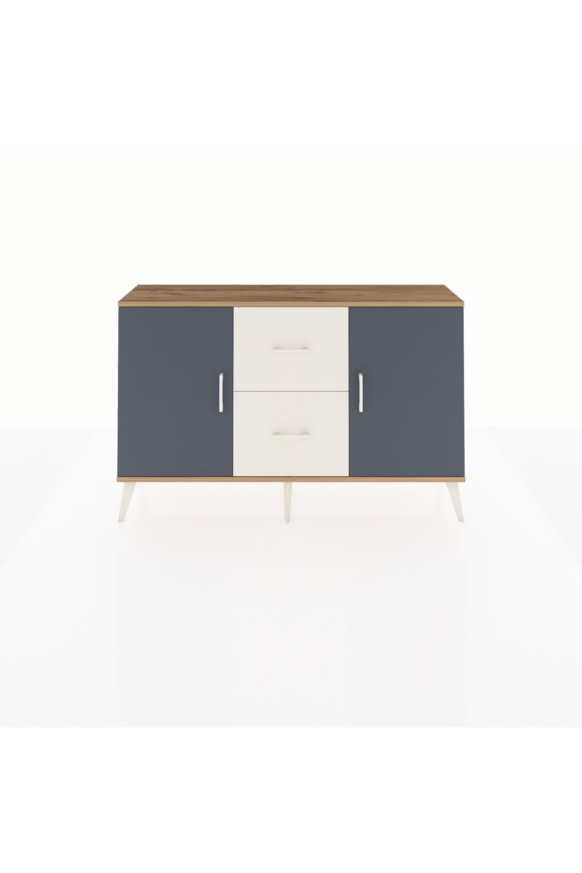 Arges Konsol 2 Raflı 2 Çekmeceli 2 Kapaklı 132x30x83 - S144M039V25A