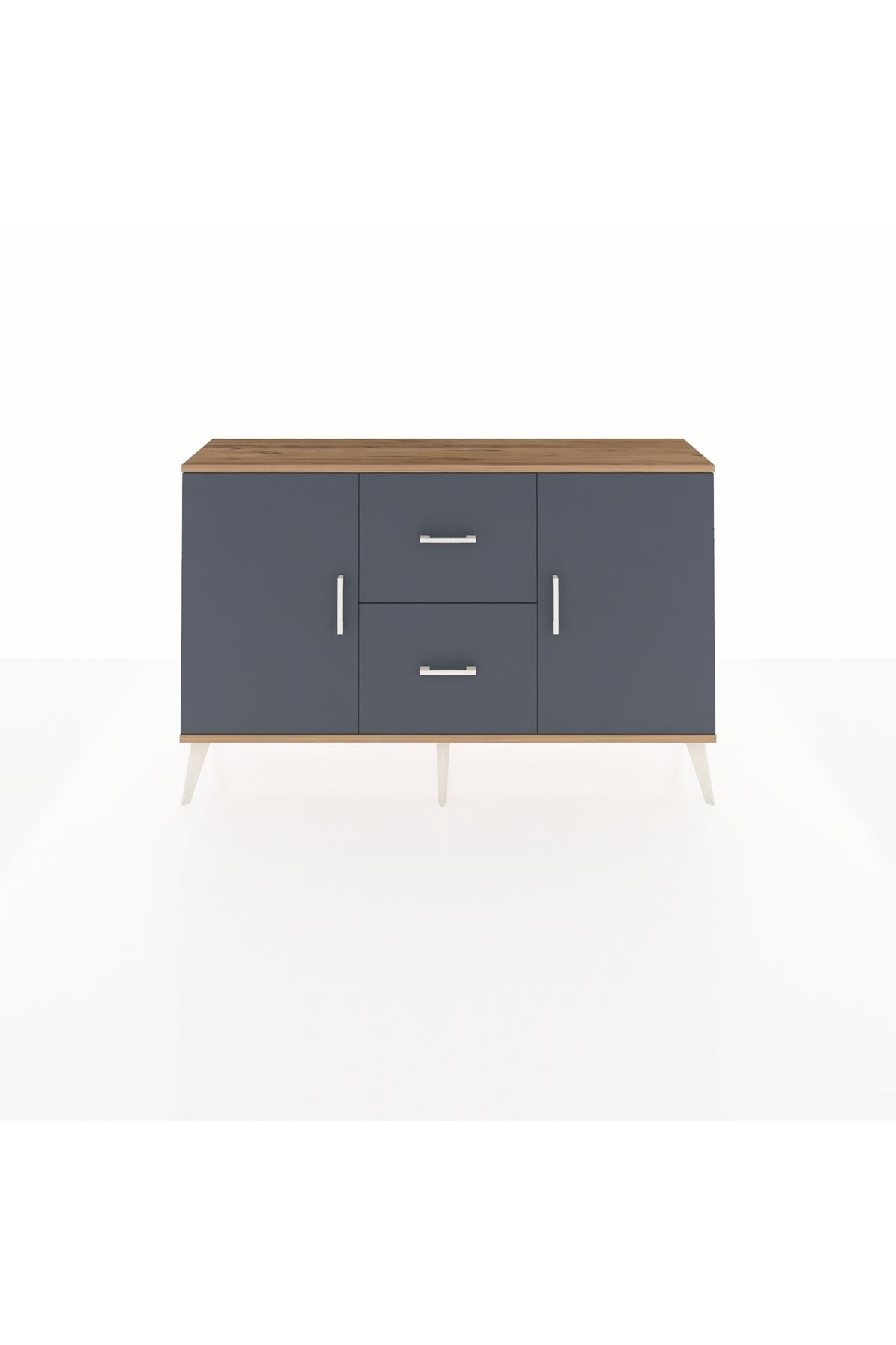 Arges Konsol 2 Raflı 2 Çekmeceli 2 Kapaklı 132x30x83 - S144M039V26A