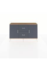 Arges Konsol 2 Raflı 2 Çekmeceli 2 Kapaklı 132x30x83