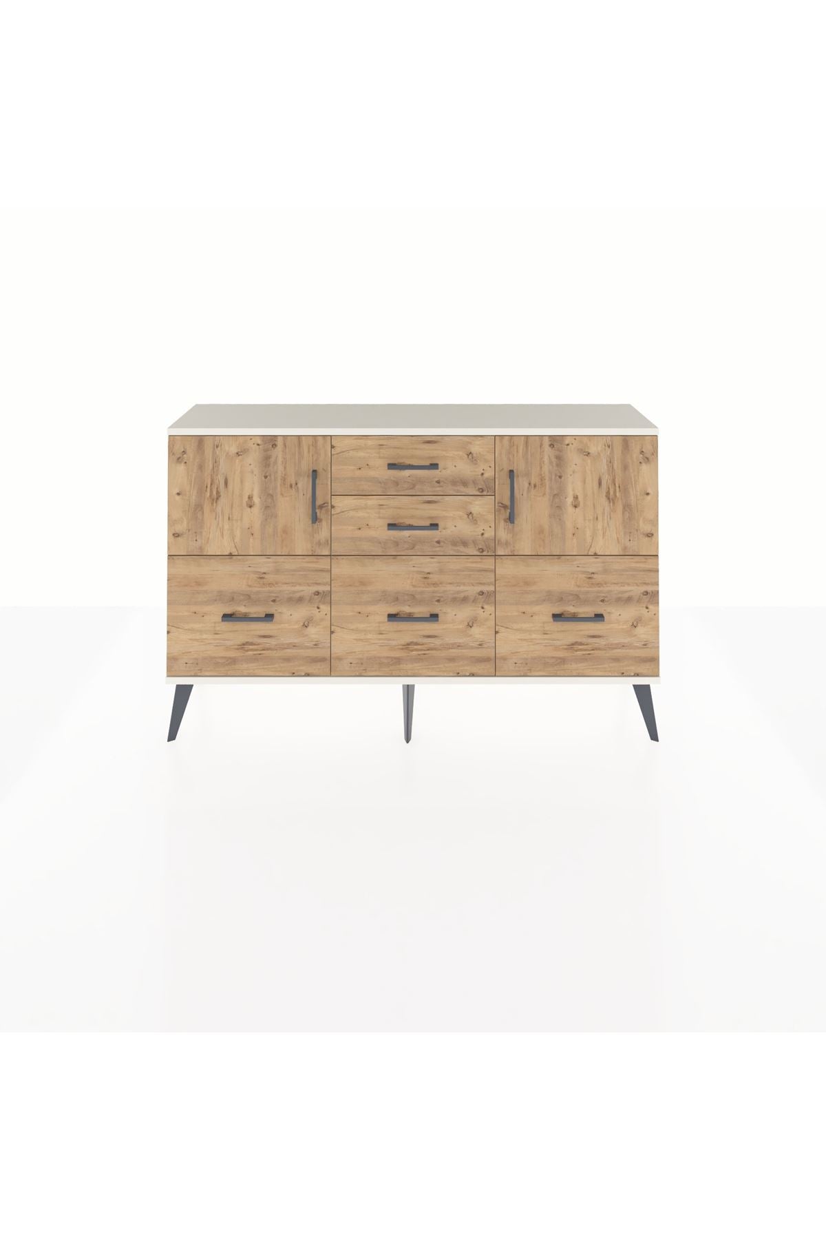 Arges Konsol 2 Raflı 5 Çekmeceli 2 Kapaklı 132x30x83 - S144M042V03A