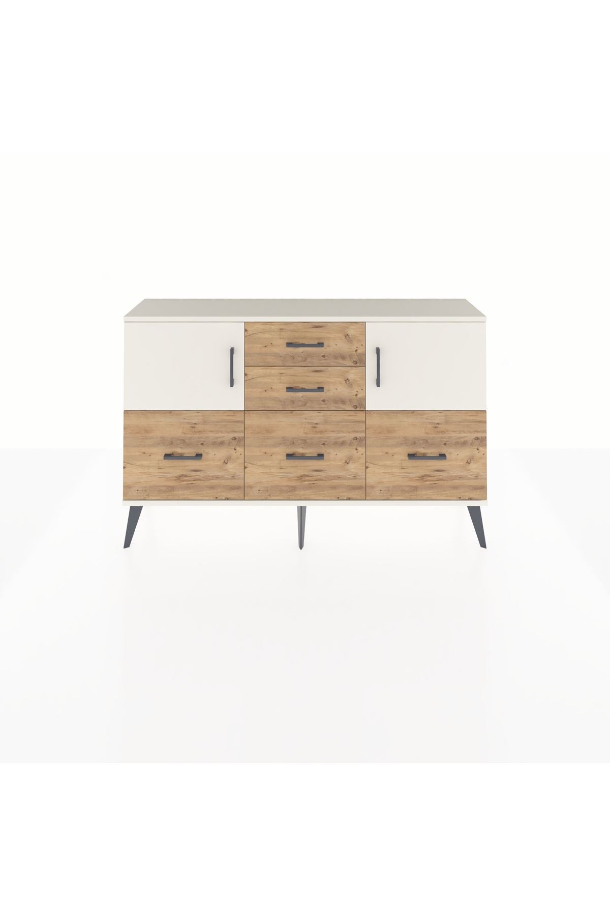 Arges Konsol 2 Raflı 5 Çekmeceli 2 Kapaklı 132x30x83 - S144M042V06A