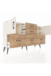 Arges Konsol 2 Raflı 5 Çekmeceli 2 Kapaklı 132x30x83 - S144M042V06A
