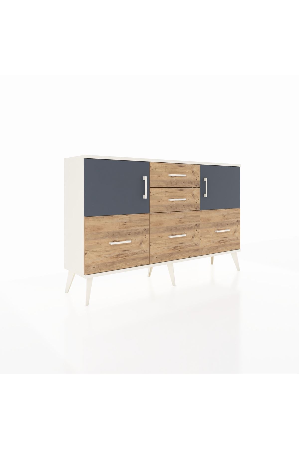 Arges Konsol 2 Raflı 5 Çekmeceli 2 Kapaklı 132x30x83 - S144M042V09A