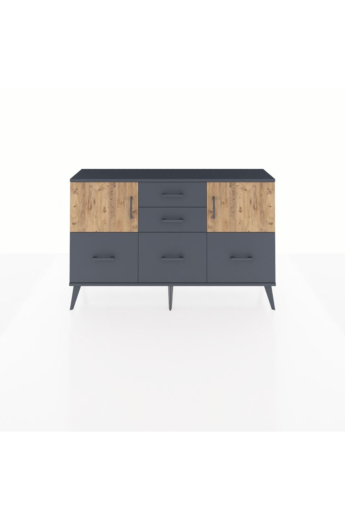 Arges Konsol 2 Raflı 5 Çekmeceli 2 Kapaklı 132x30x83 - S144M042V11A