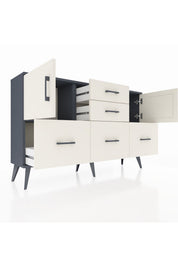 Arges Konsol 2 Raflı 5 Çekmeceli 2 Kapaklı 132x30x83 - S144M042V13A