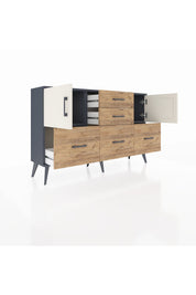 Arges Konsol 2 Raflı 5 Çekmeceli 2 Kapaklı 132x30x83 - S144M042V15A