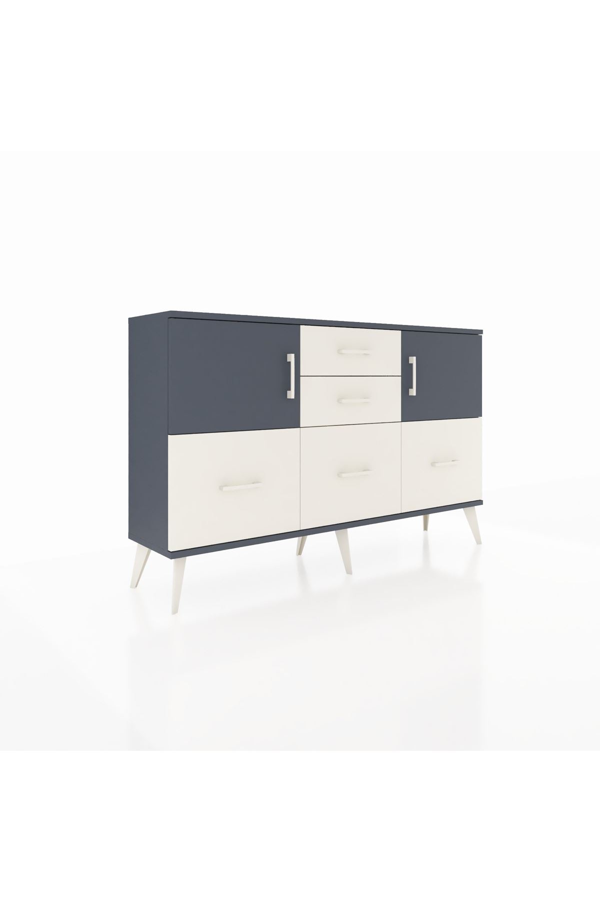 Arges Konsol 2 Raflı 5 Çekmeceli 2 Kapaklı 132x30x83 - S144M042V16A