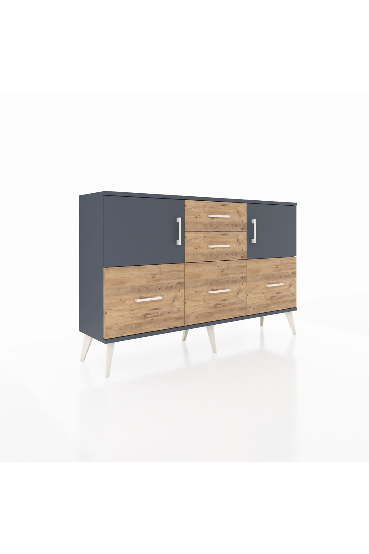 Arges Konsol 2 Raflı 5 Çekmeceli 2 Kapaklı 132x30x83 - S144M042V18A