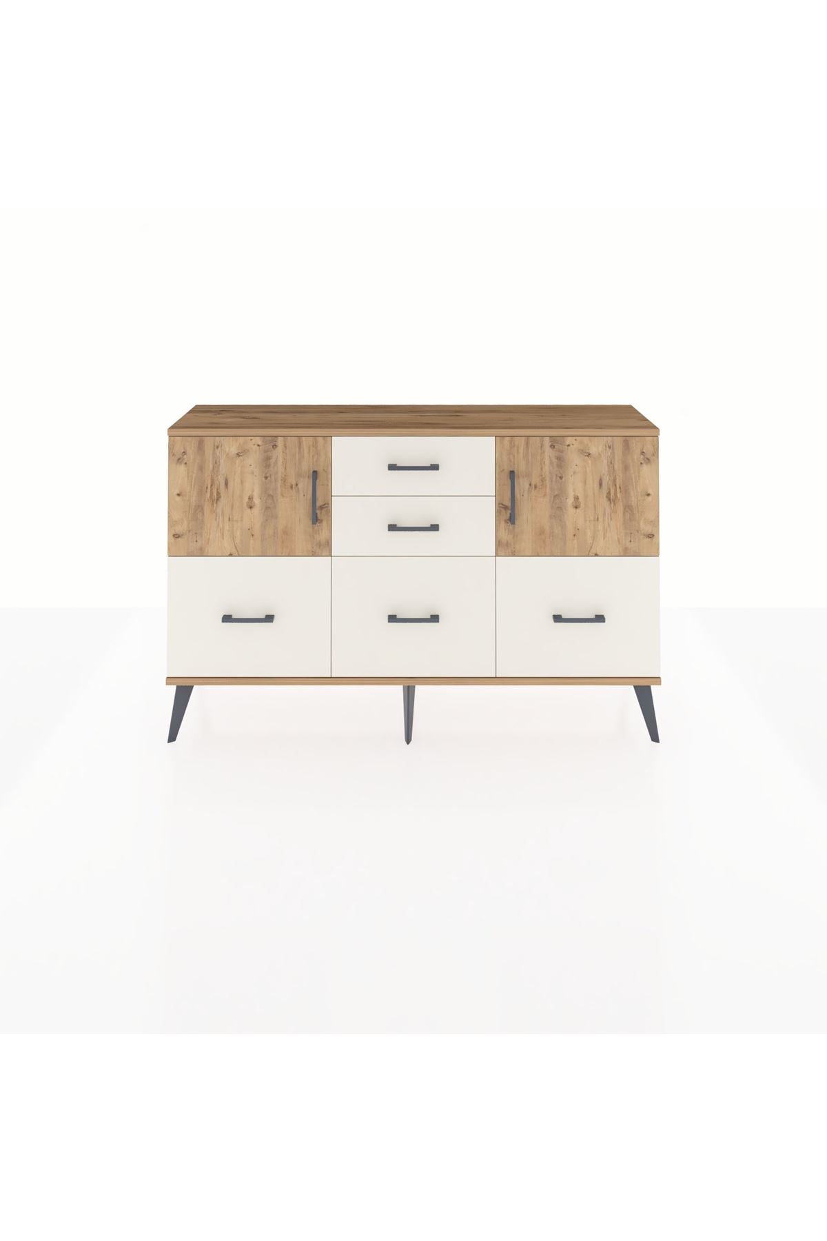 Arges Konsol 2 Raflı 5 Çekmeceli 2 Kapaklı 132x30x83 - S144M042V19A