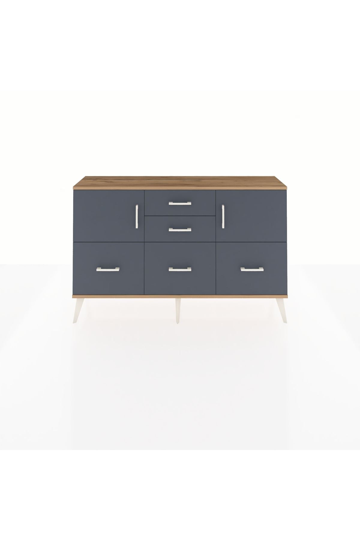 Arges Konsol 2 Raflı 5 Çekmeceli 2 Kapaklı 132x30x83 - S144M042V26A