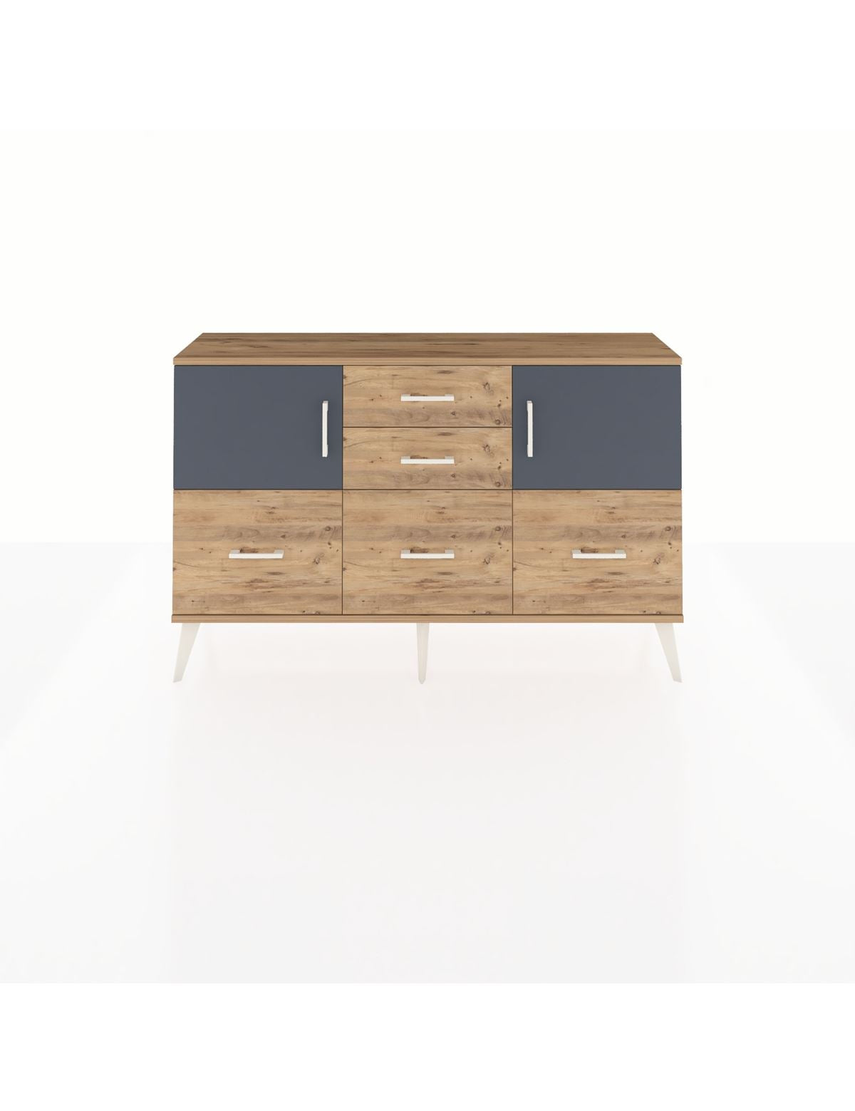 Arges Konsol 2 Raflı 5 Çekmeceli 2 Kapaklı 132x30x83 - S144M042V27A