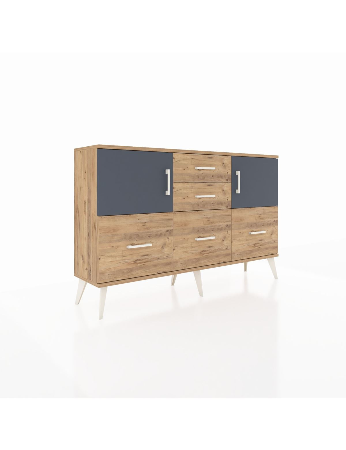 Arges Konsol 2 Raflı 5 Çekmeceli 2 Kapaklı 132x30x83 - S144M042V27A