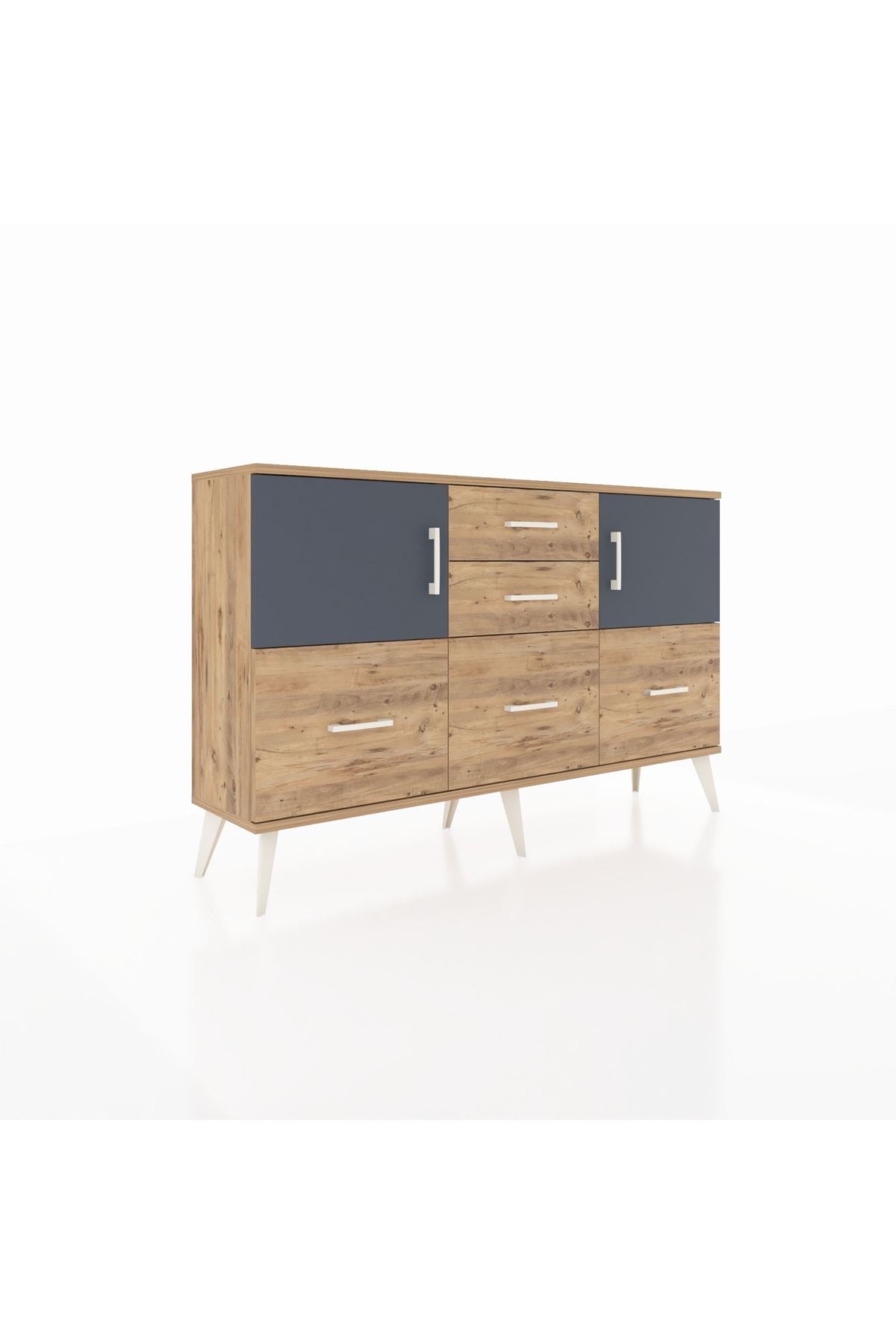 Arges Konsol 2 Raflı 5 Çekmeceli 2 Kapaklı 132x30x83 - S144M042V27A