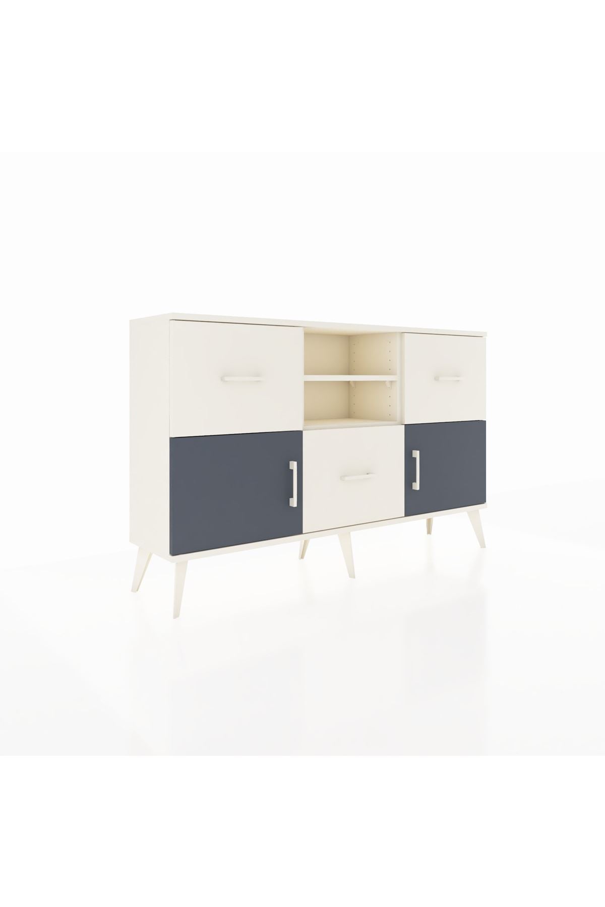 Arges Konsol 2 Raflı 3 Çekmeceli 2 Kapaklı 132x30x83 - S144M043V07A