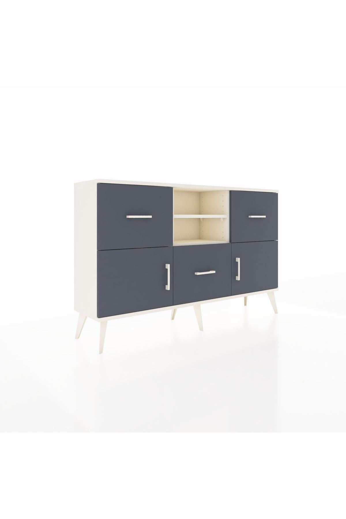 Arges Konsol 2 Raflı 3 Çekmeceli 2 Kapaklı 132x30x83 - S144M043V08A