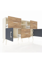 Arges Konsol 2 Raflı 3 Çekmeceli 2 Kapaklı 132x30x83 - S144M043V09A