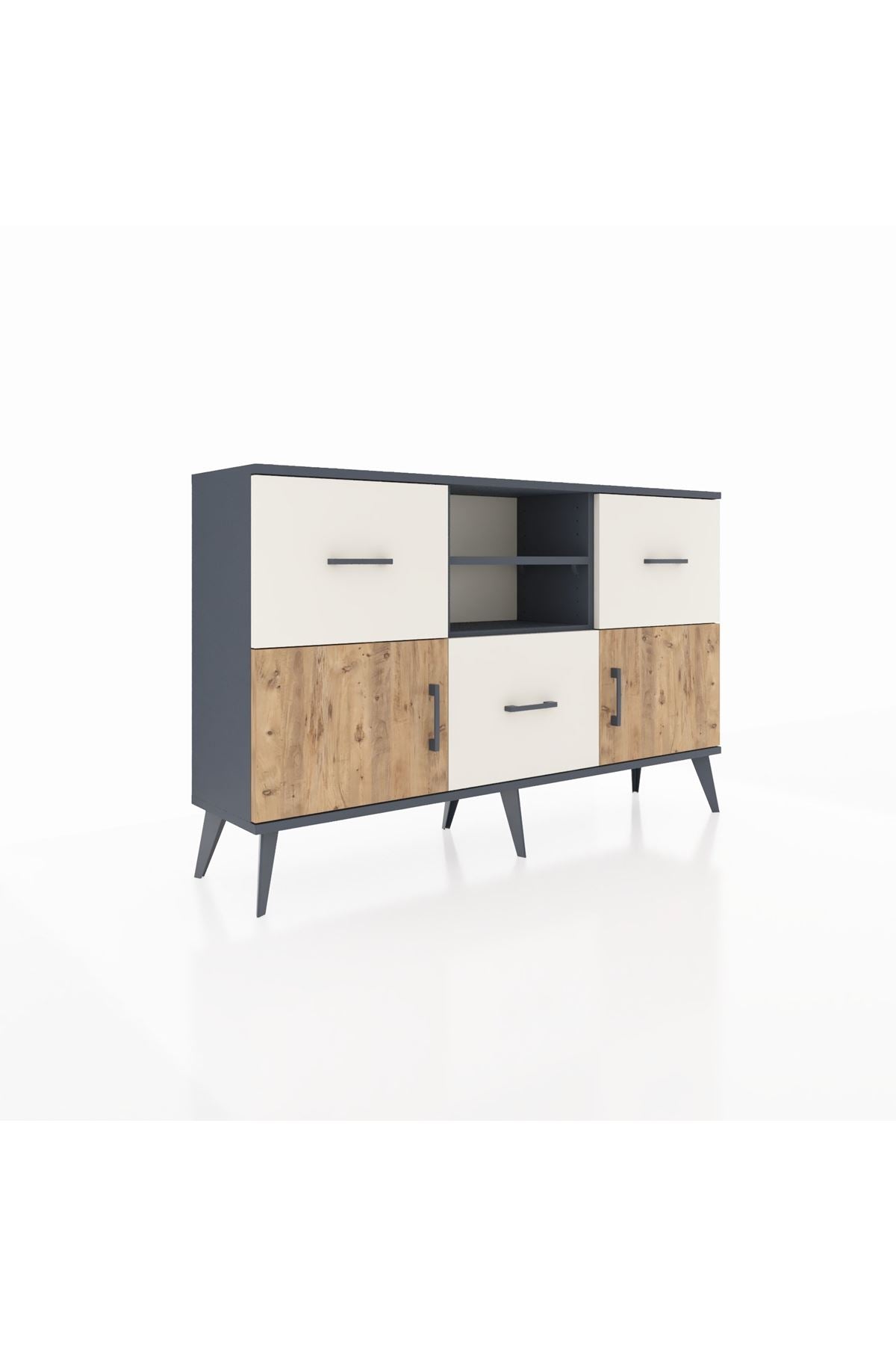 Arges Konsol 2 Raflı 3 Çekmeceli 2 Kapaklı 132x30x83 - S144M043V10A