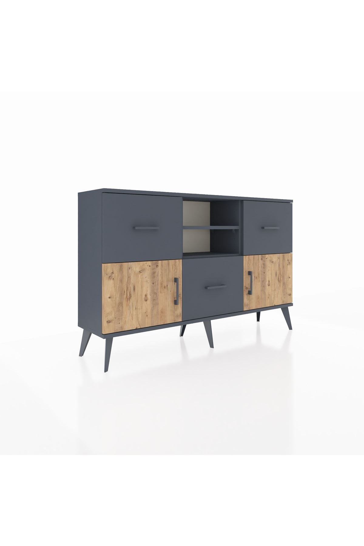 Arges Konsol 2 Raflı 3 Çekmeceli 2 Kapaklı 132x30x83 - S144M043V11A