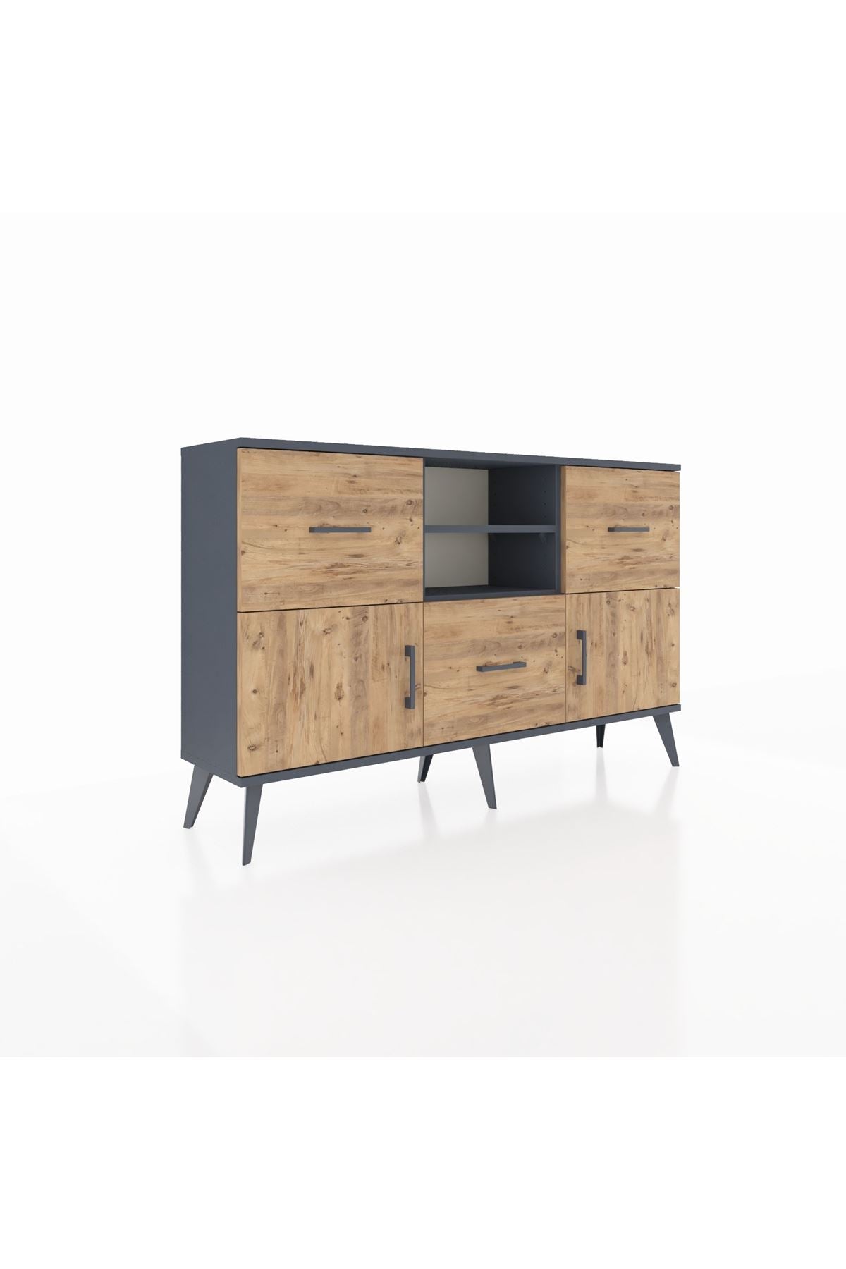 Arges Konsol 2 Raflı 3 Çekmeceli 2 Kapaklı 132x30x83 - S144M043V12A