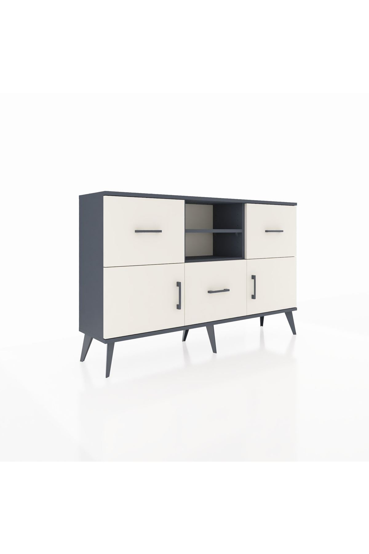Arges Konsol 2 Raflı 3 Çekmeceli 2 Kapaklı 132x30x83 - S144M043V13A