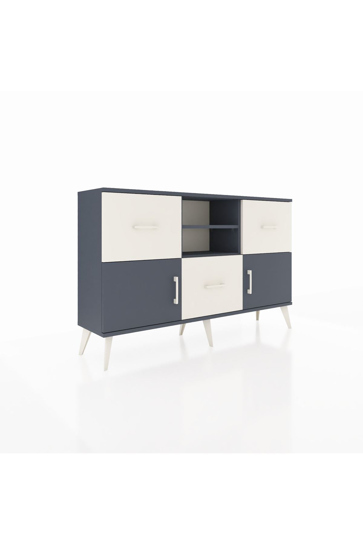 Arges Konsol 2 Raflı 3 Çekmeceli 2 Kapaklı 132x30x83 - S144M043V16A