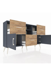 Arges Konsol 2 Raflı 3 Çekmeceli 2 Kapaklı 132x30x83 - S144M043V18A