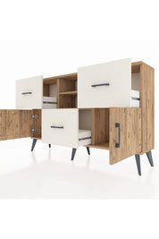 Arges Konsol 2 Raflı 3 Çekmeceli 2 Kapaklı 132x30x83 - S144M043V19A