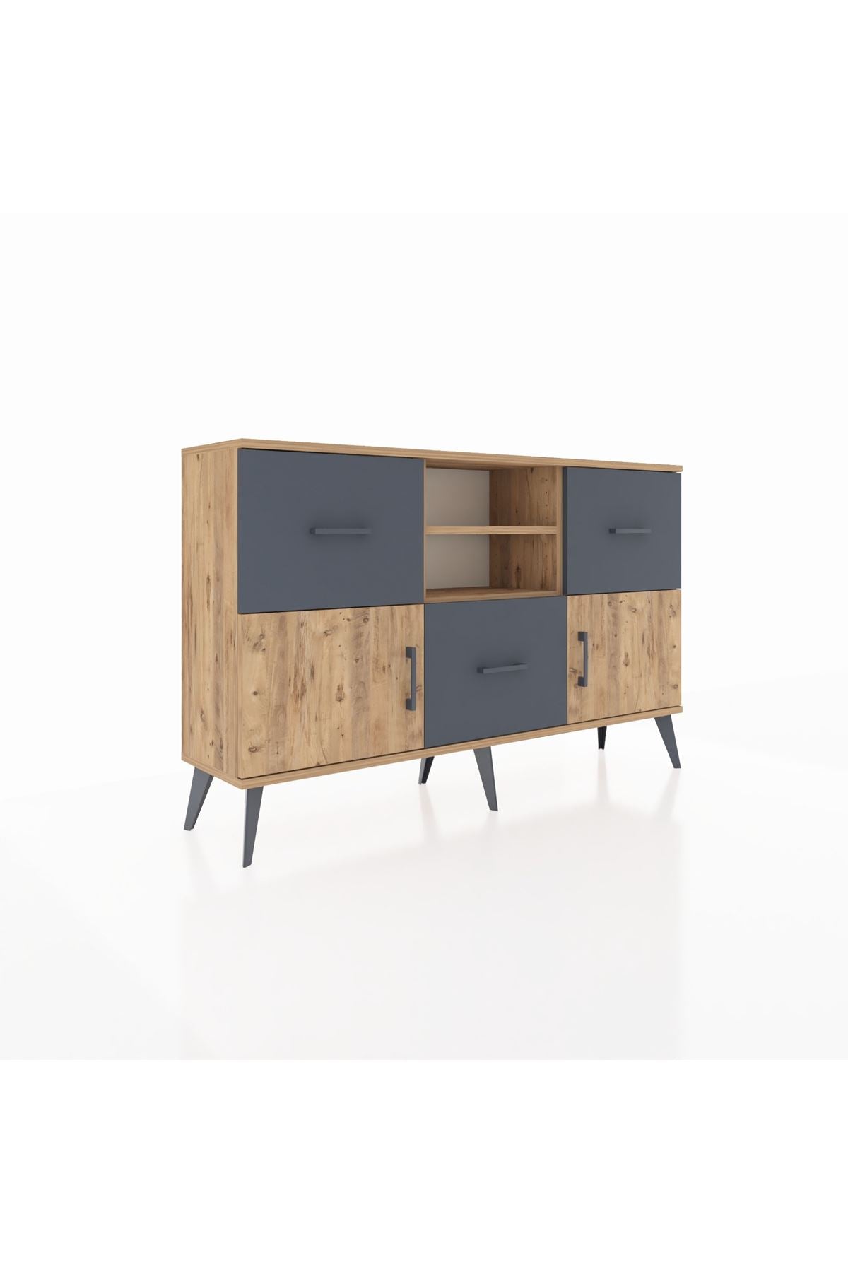 Arges Konsol 2 Raflı 3 Çekmeceli 2 Kapaklı 132x30x83 - S144M043V20A