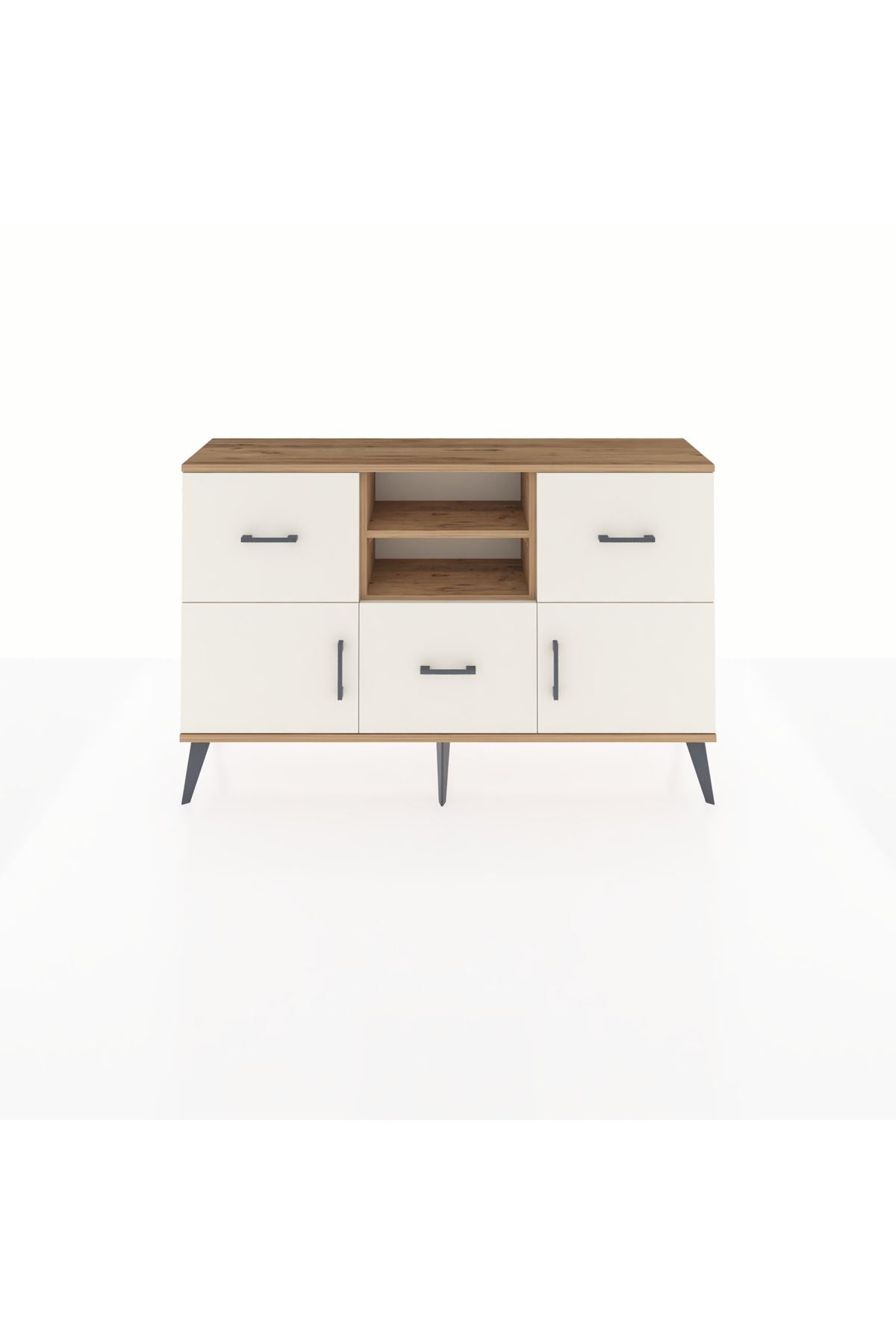 Arges Konsol 2 Raflı 3 Çekmeceli 2 Kapaklı 132x30x83 - S144M043V22A