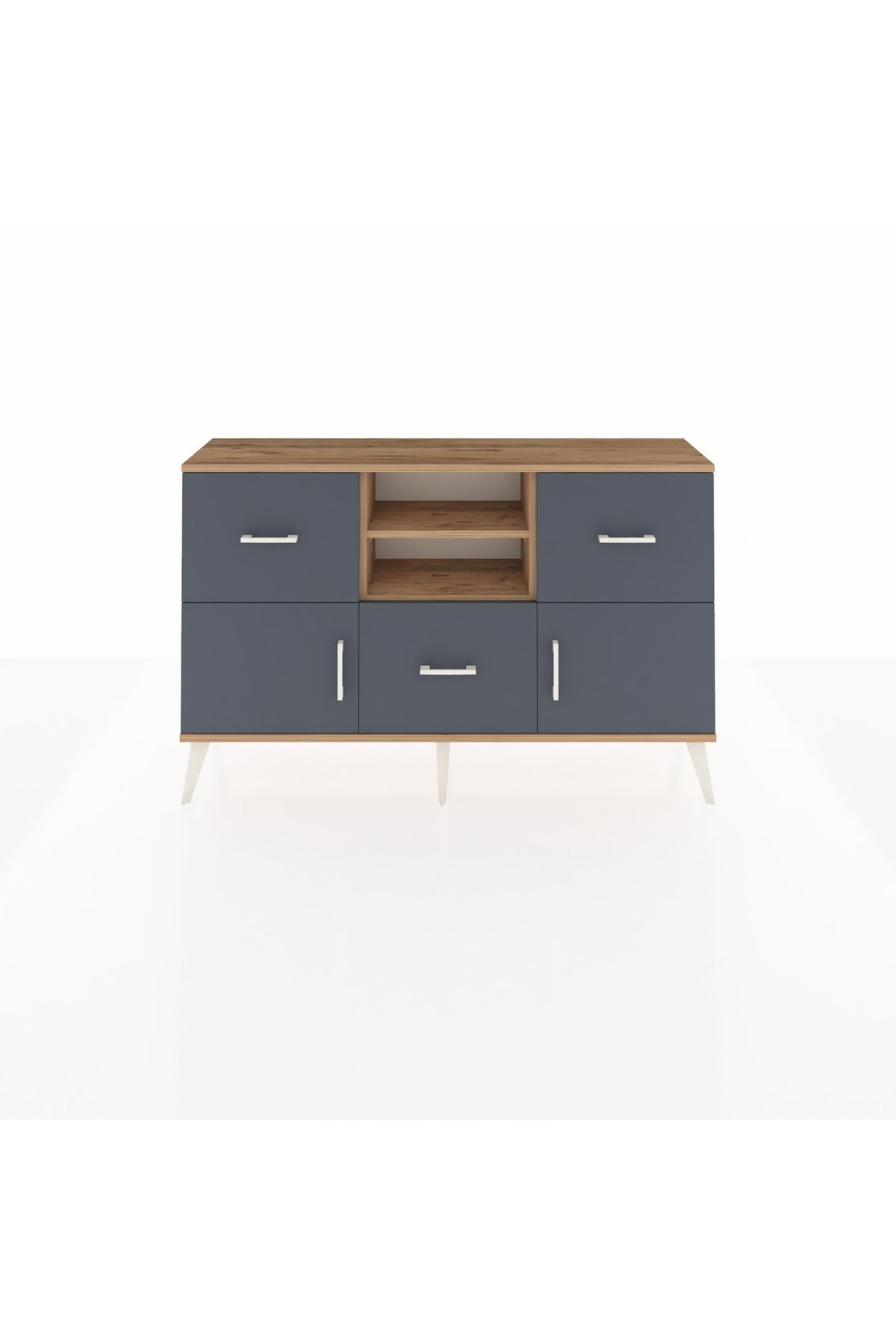 Arges Konsol 2 Raflı 3 Çekmeceli 2 Kapaklı 132x30x83 - S144M043V26A