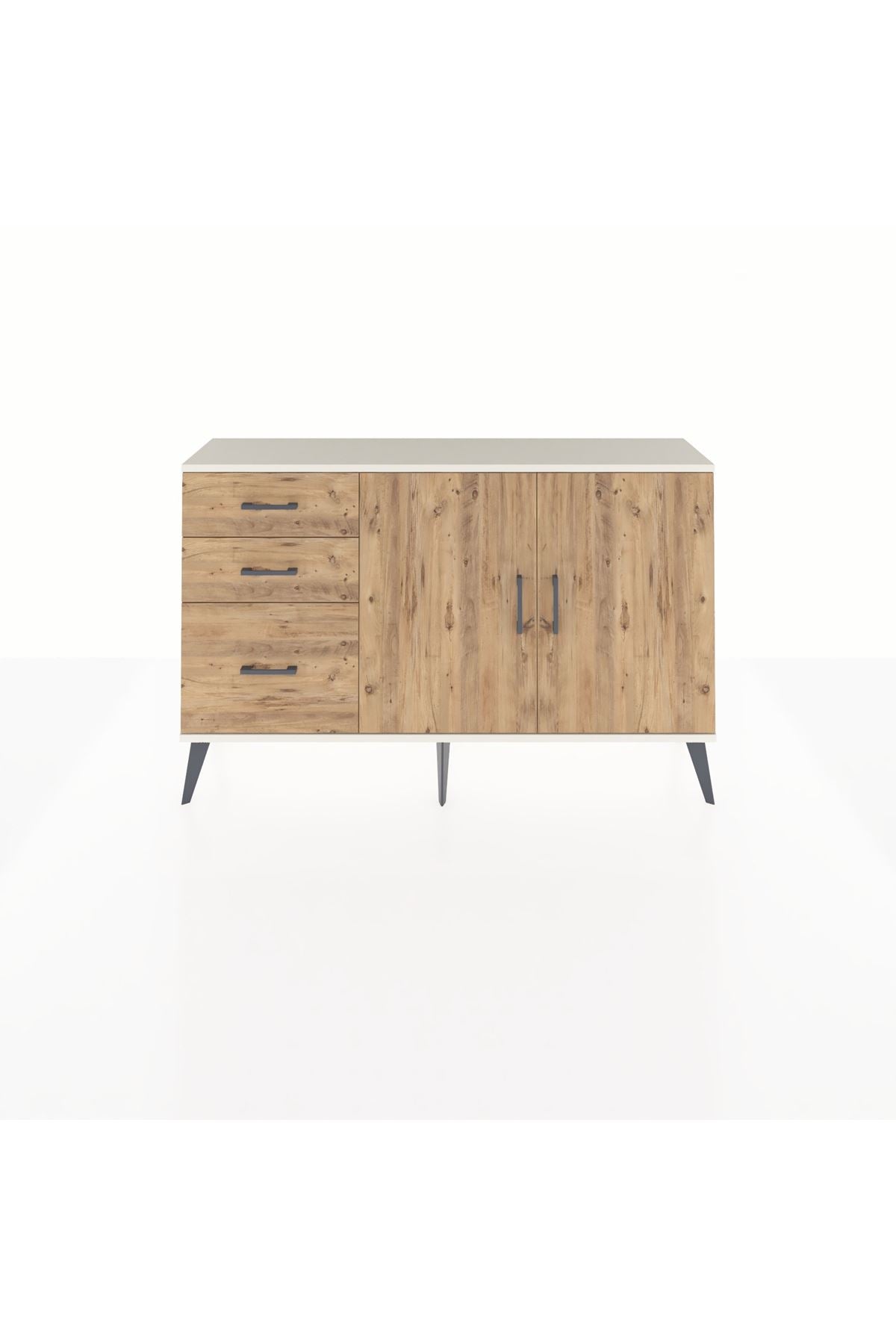 Arges Konsol 2 Raflı 3 Çekmeceli 2 Kapaklı 132x30x83 - S144M044V03A