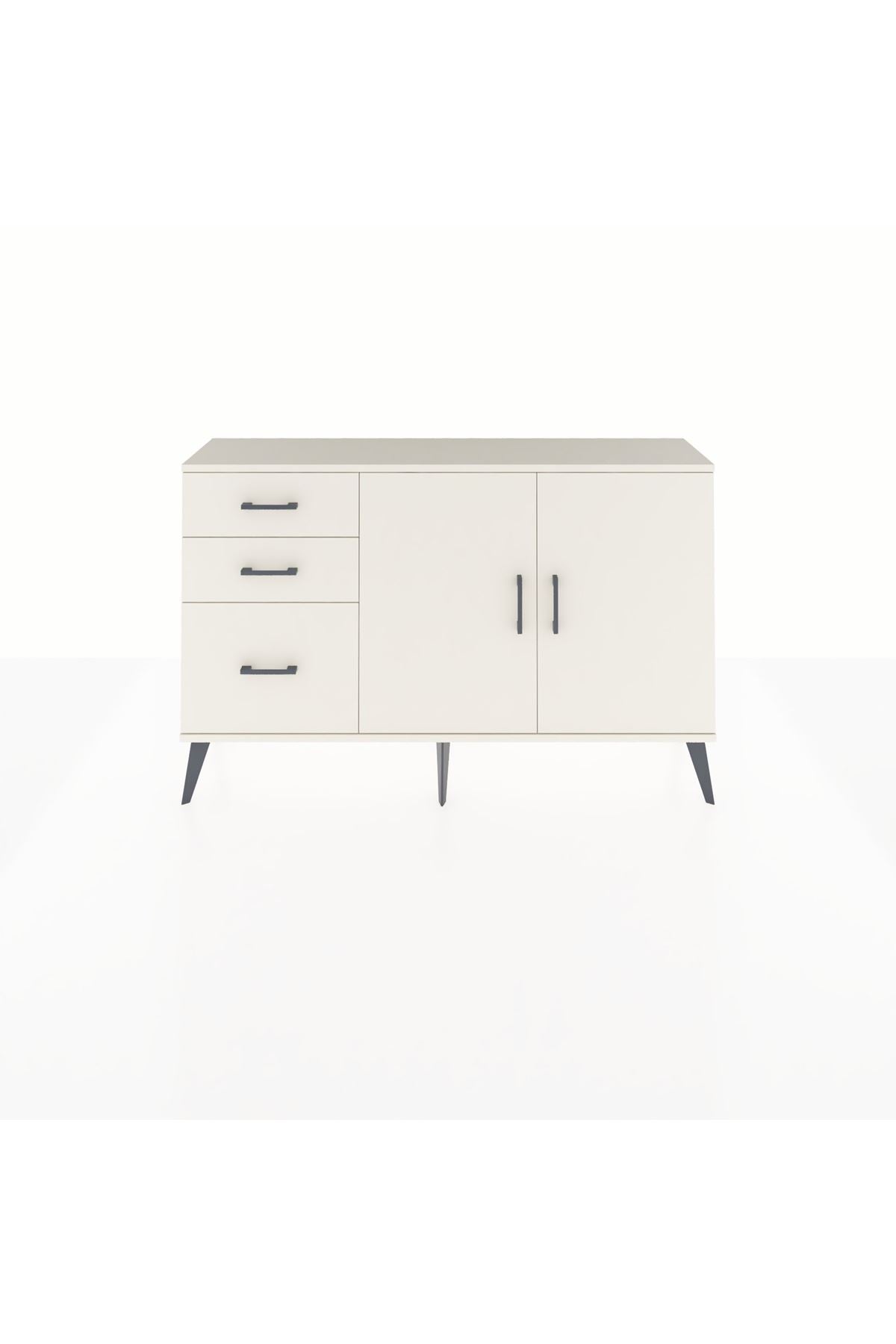 Arges Konsol 2 Raflı 3 Çekmeceli 2 Kapaklı 132x30x83 - S144M044V04A