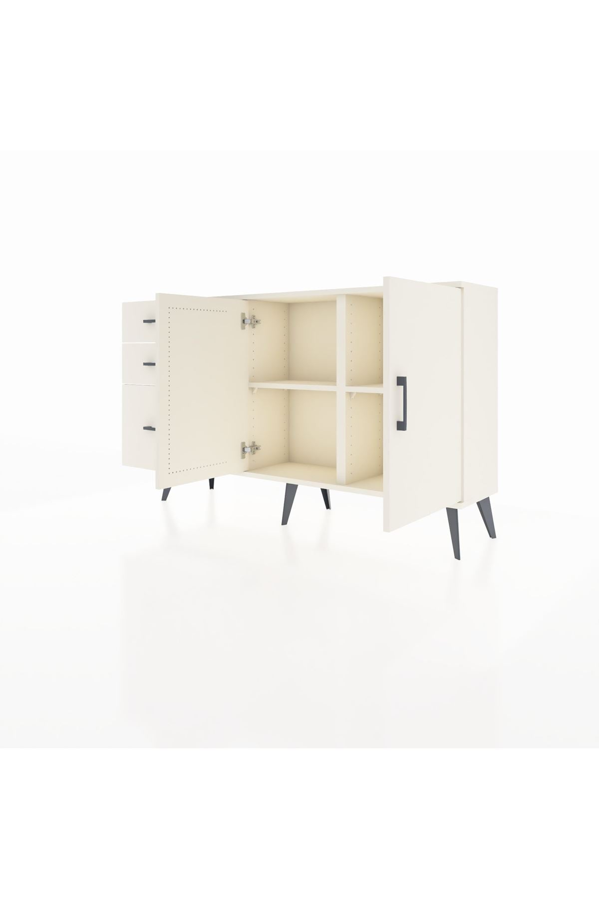 Arges Konsol 2 Raflı 3 Çekmeceli 2 Kapaklı 132x30x83 - S144M044V04A