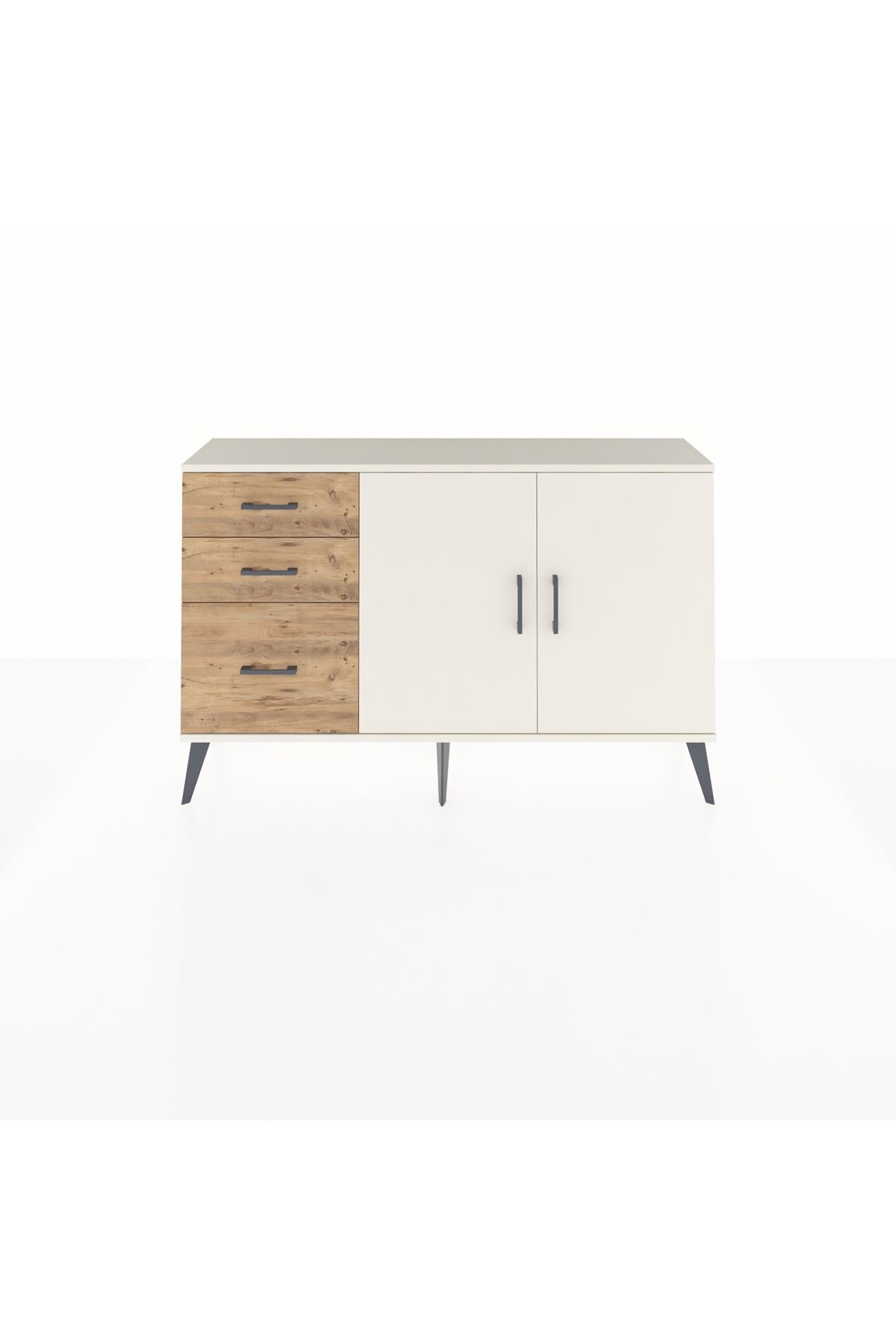 Arges Konsol 2 Raflı 3 Çekmeceli 2 Kapaklı 132x30x83 - S144M044V06A