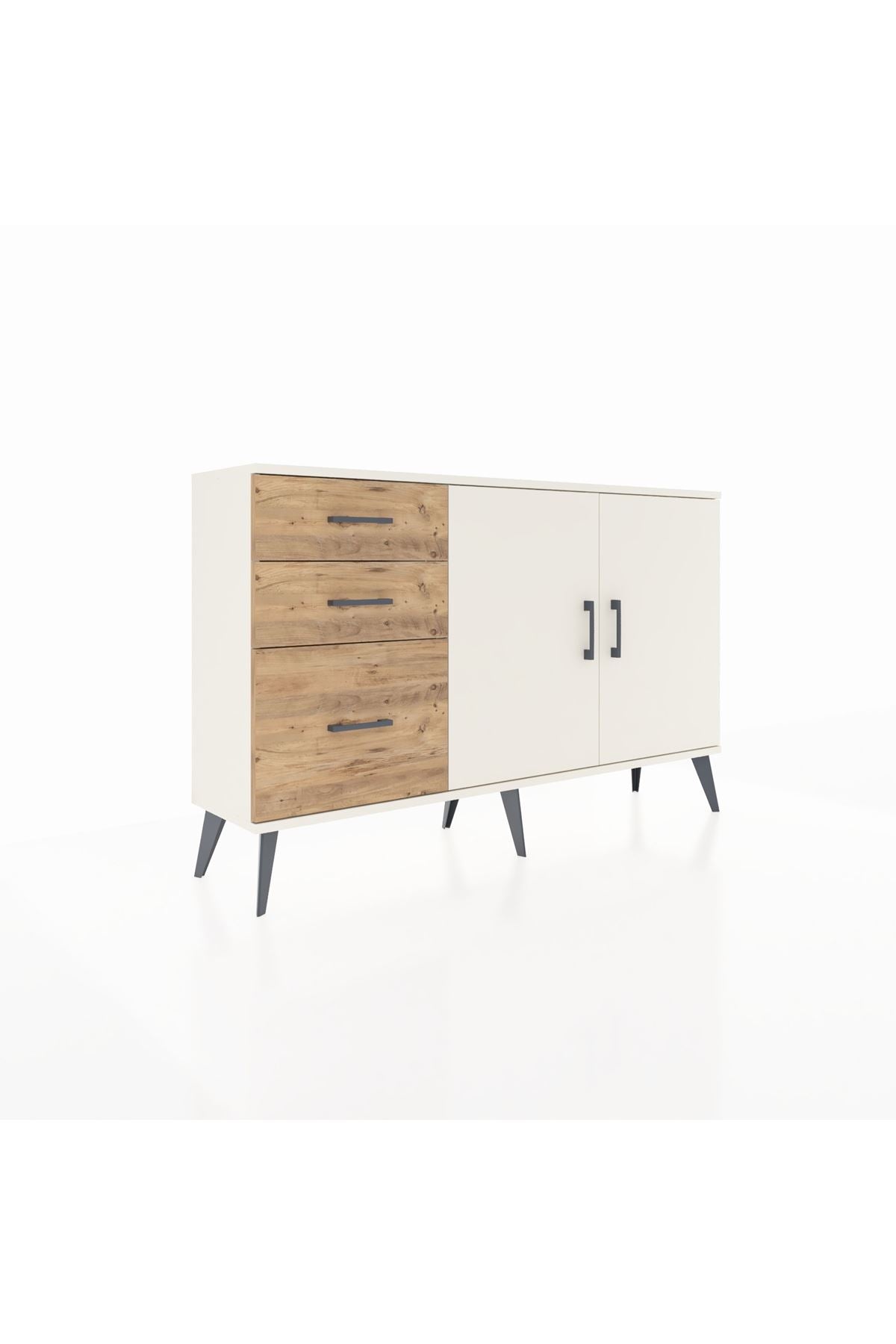 Arges Konsol 2 Raflı 3 Çekmeceli 2 Kapaklı 132x30x83 - S144M044V06A