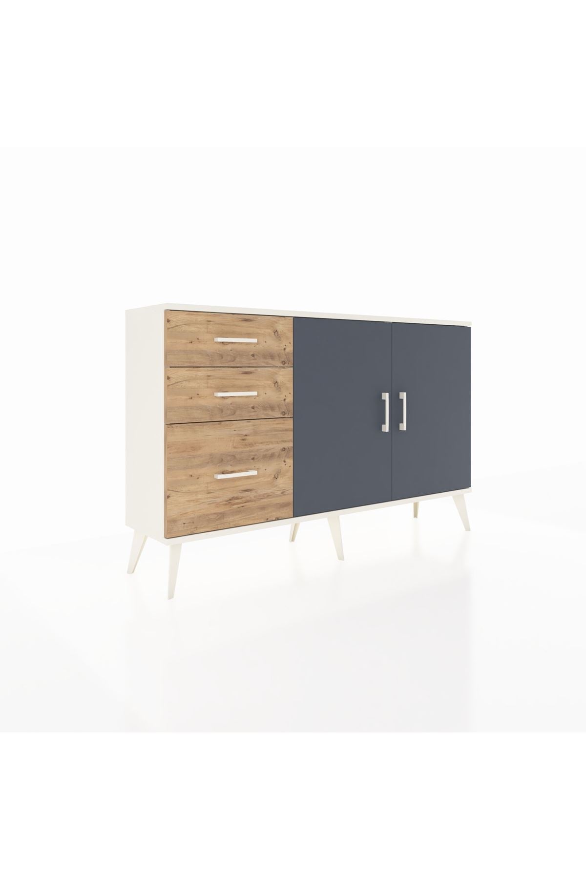 Arges Konsol 2 Raflı 3 Çekmeceli 2 Kapaklı 132x30x83 - S144M044V09A