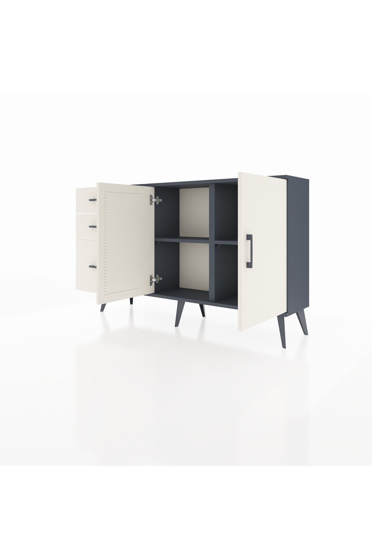 Arges Konsol 2 Raflı 3 Çekmeceli 2 Kapaklı 132x30x83 - S144M044V13A