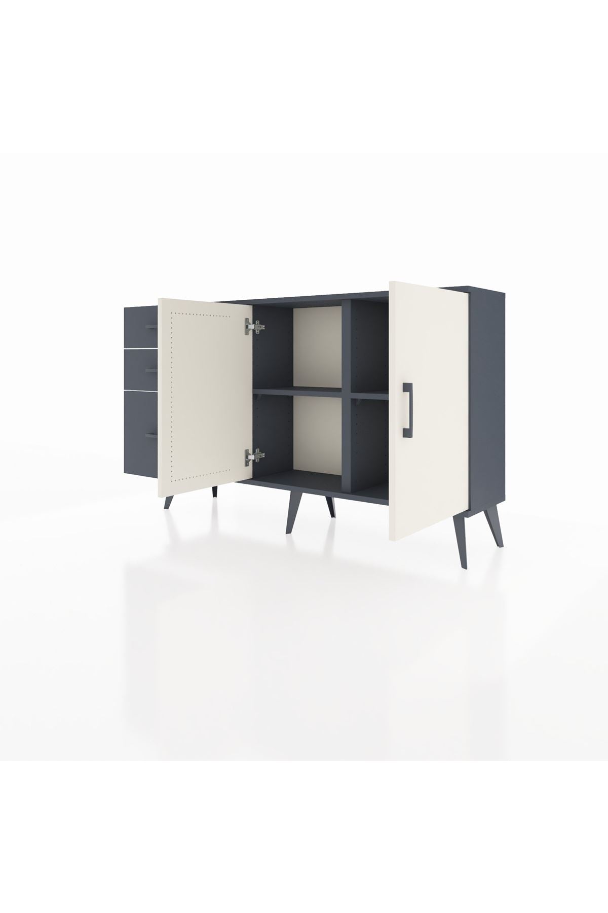 Arges Konsol 2 Raflı 3 Çekmeceli 2 Kapaklı 132x30x83 - S144M044V14A