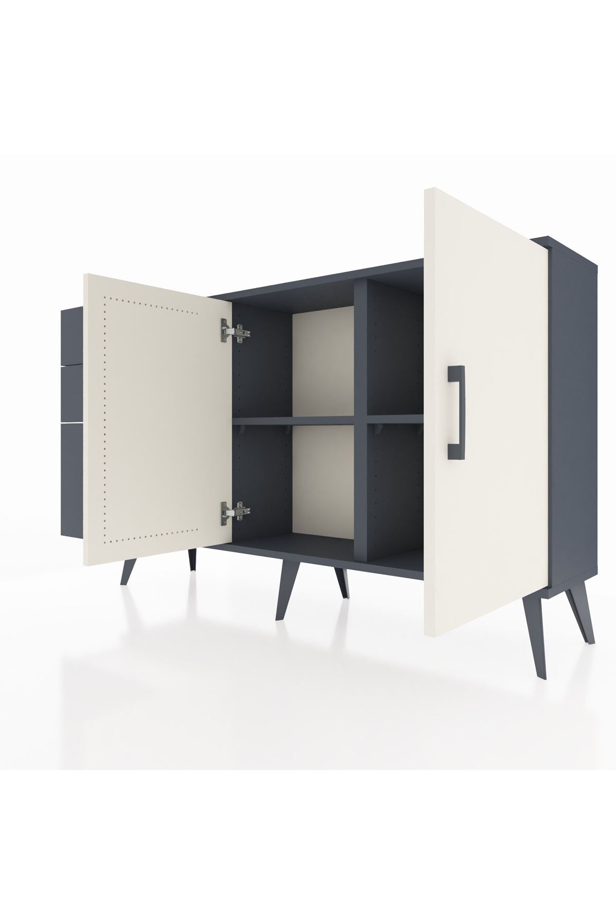 Arges Konsol 2 Raflı 3 Çekmeceli 2 Kapaklı 132x30x83 - S144M044V14A