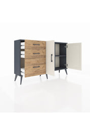 Arges Konsol 2 Raflı 3 Çekmeceli 2 Kapaklı 132x30x83 - S144M044V15A