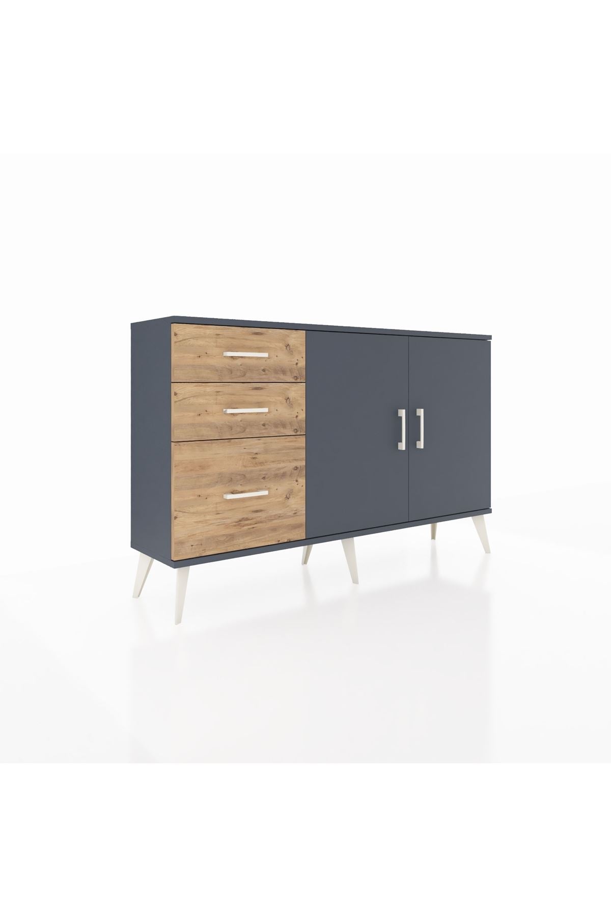 Arges Konsol 2 Raflı 3 Çekmeceli 2 Kapaklı 132x30x83 - S144M044V18A