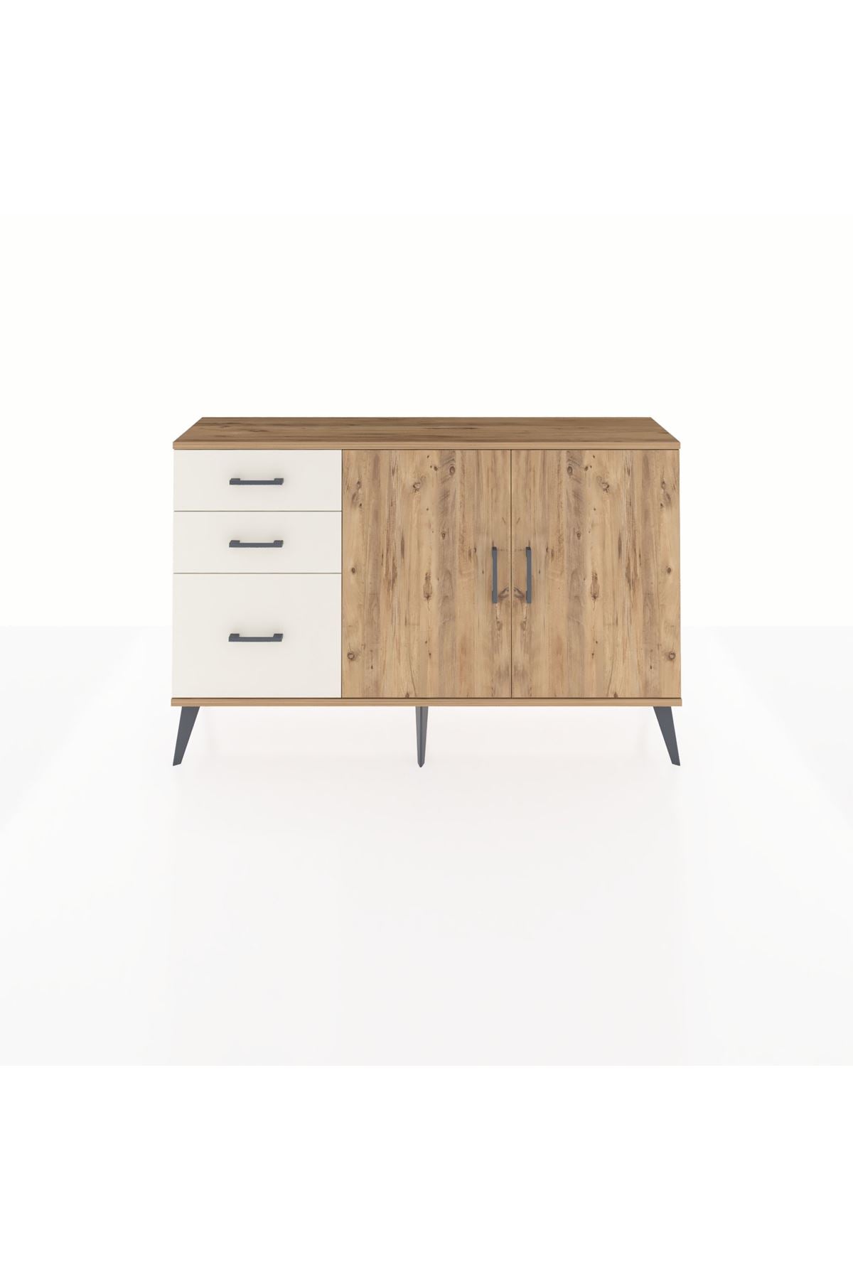 Arges Konsol 2 Raflı 3 Çekmeceli 2 Kapaklı 132x30x83 - S144M044V19A