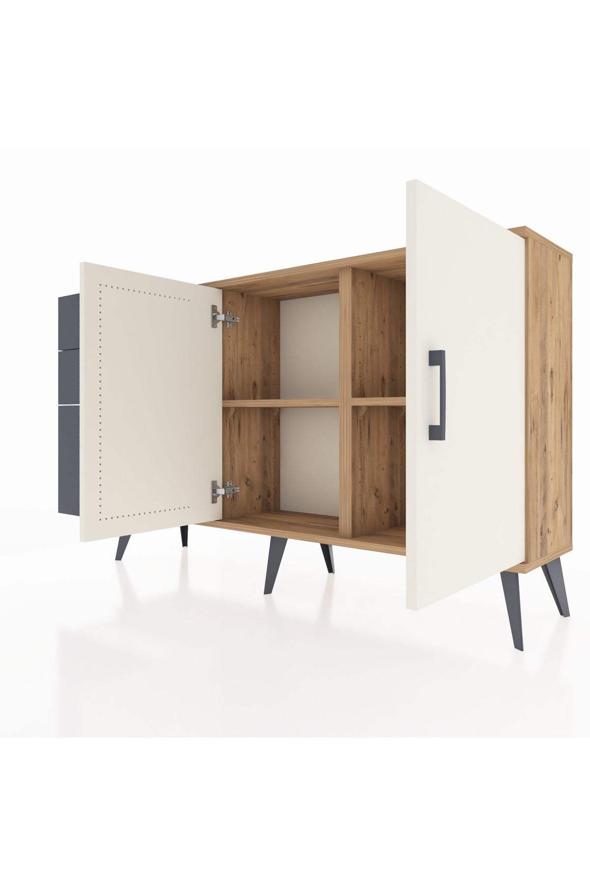Arges Konsol 2 Raflı 3 Çekmeceli 2 Kapaklı 132x30x83 - S144M044V23A