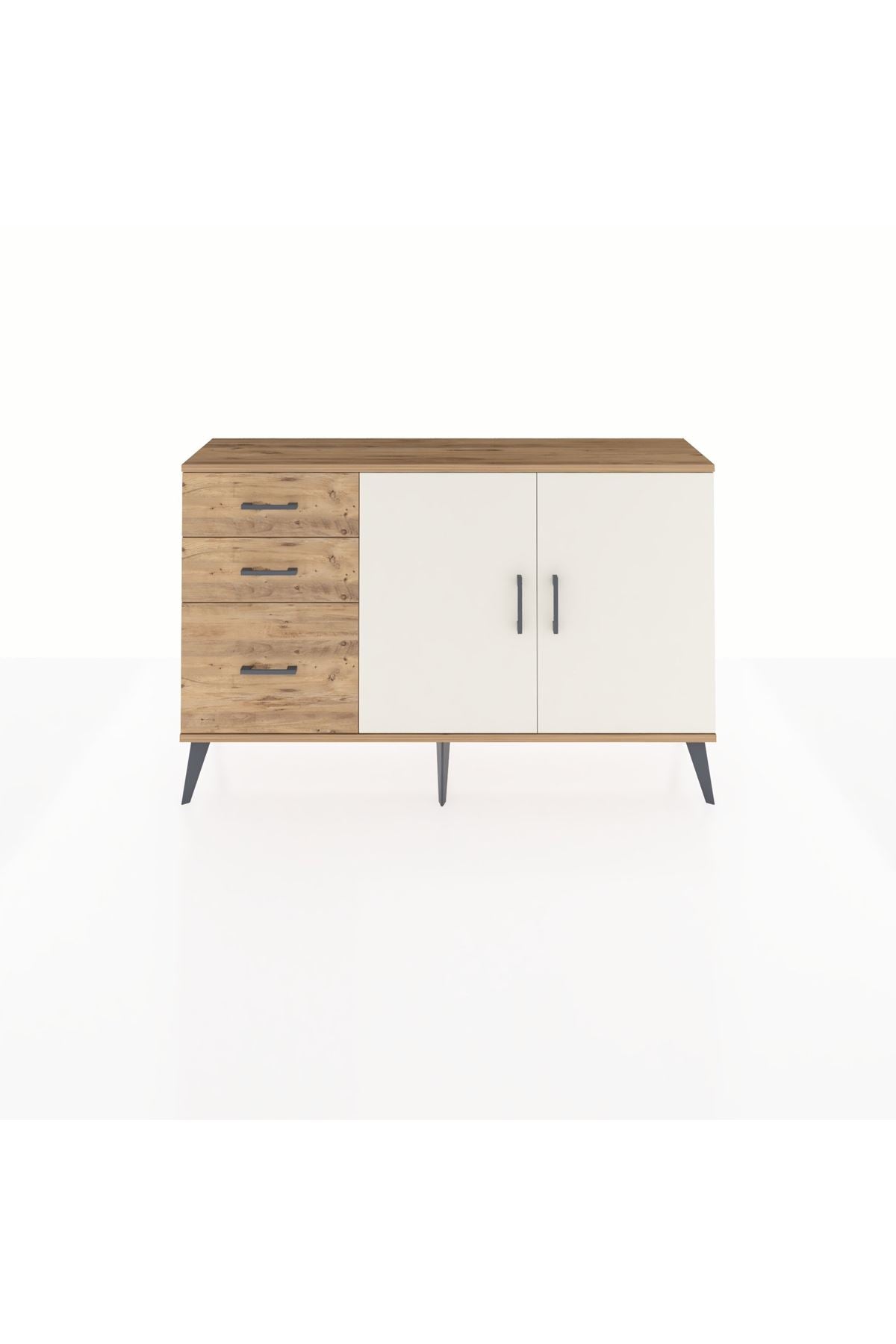 Arges Konsol 2 Raflı 3 Çekmeceli 2 Kapaklı 132x30x83 - S144M044V24A